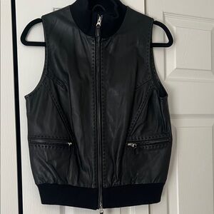 2B.Rych Black 100% Genuine Leather Vest